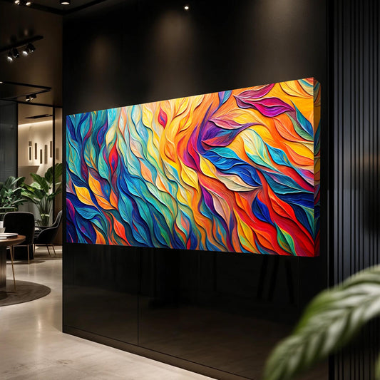 Chroma Whispers Impasto Wall Art-0