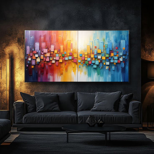 Chroma Dance Impasto Wall Art-0