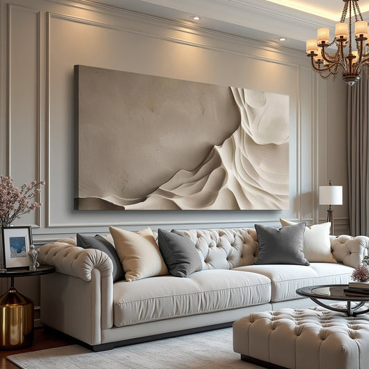 Beige Minimalist Wall Art IV-0