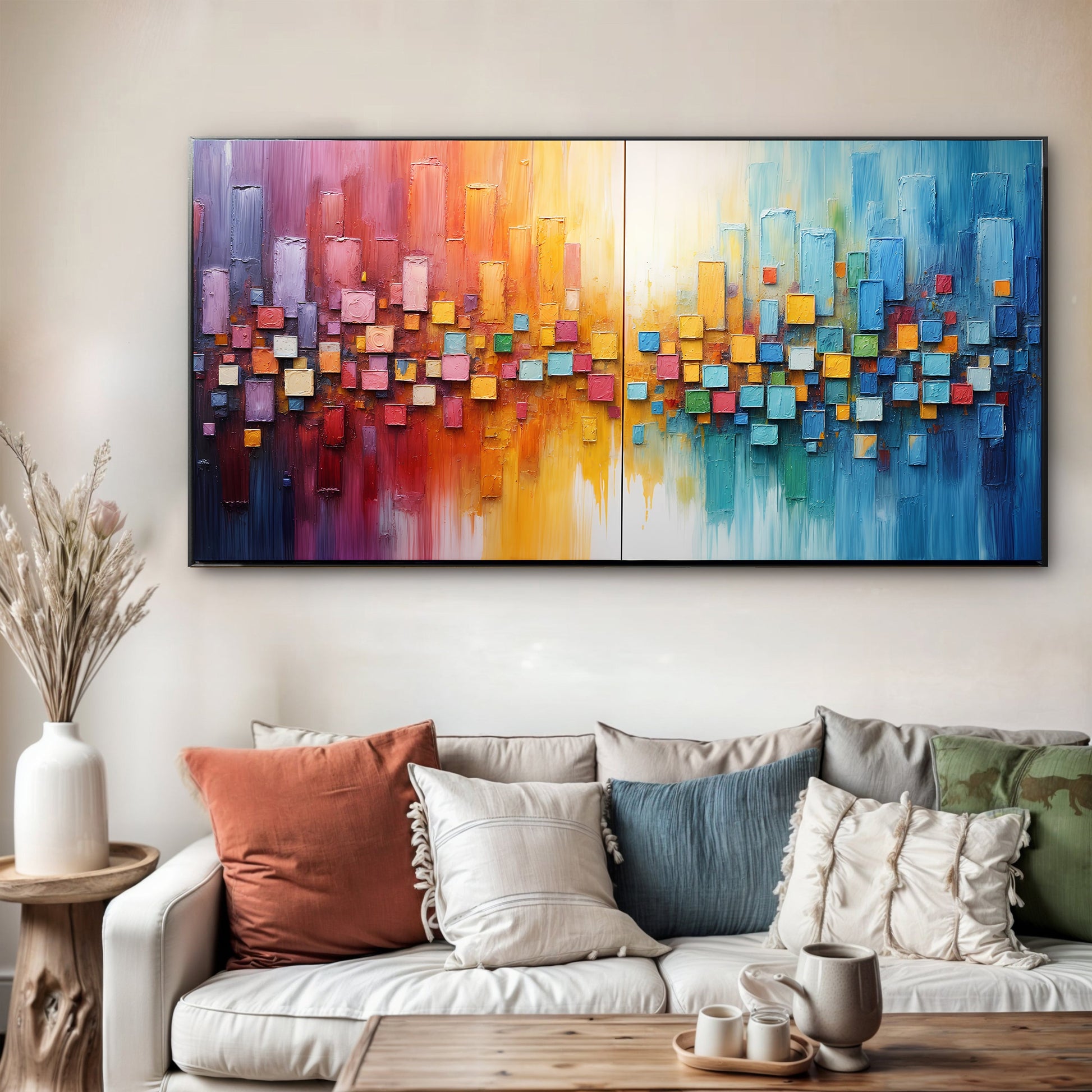 Chroma Dance Impasto Wall Art-1