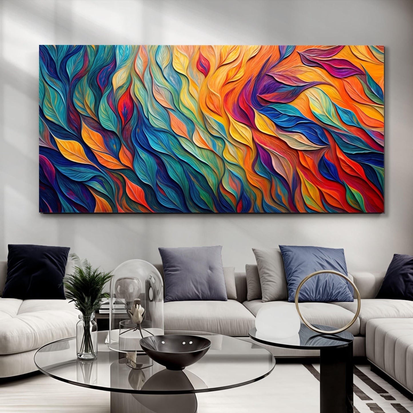 Chroma Whispers Impasto Wall Art-1