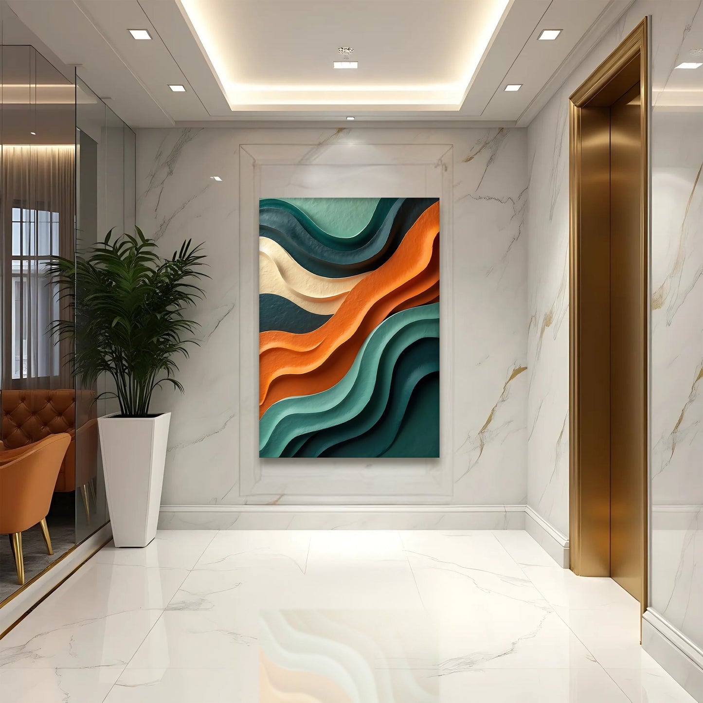 Wave Abstract Wall Art-2