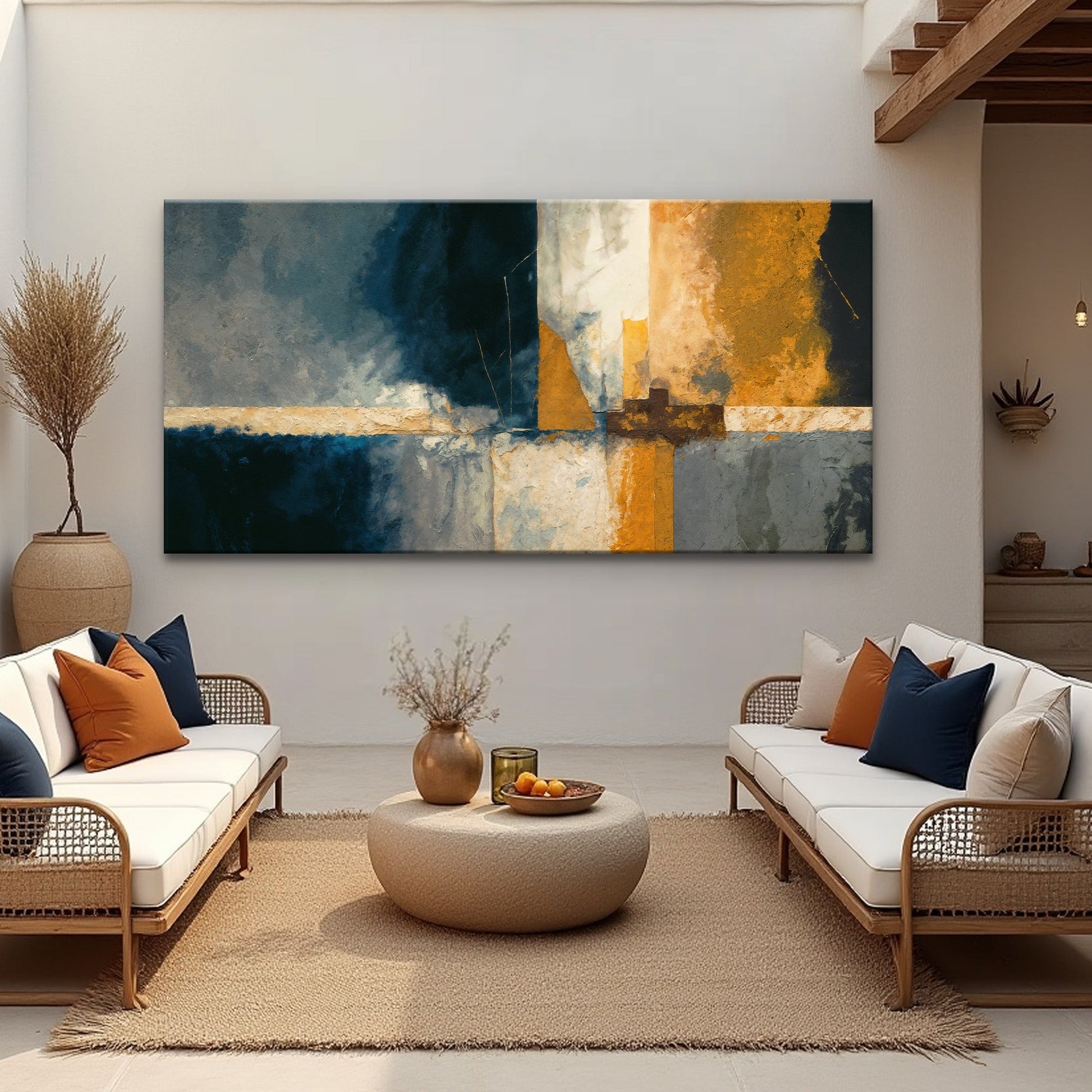Abstract Geometric Lines Wall Art-2