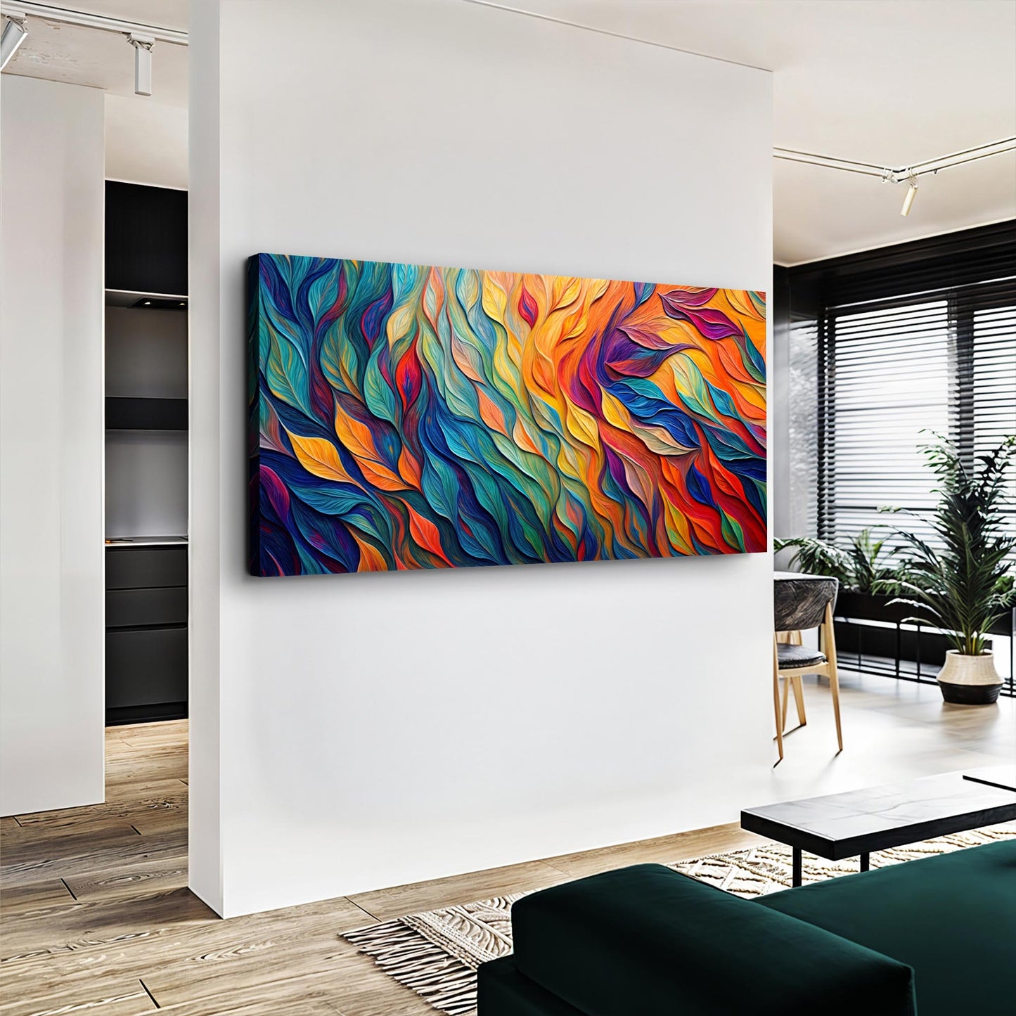 Chroma Whispers Impasto Wall Art-2