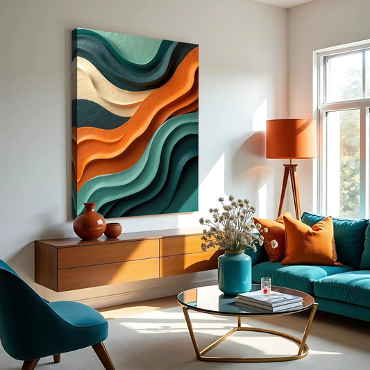 Wave Abstract Wall Art-0