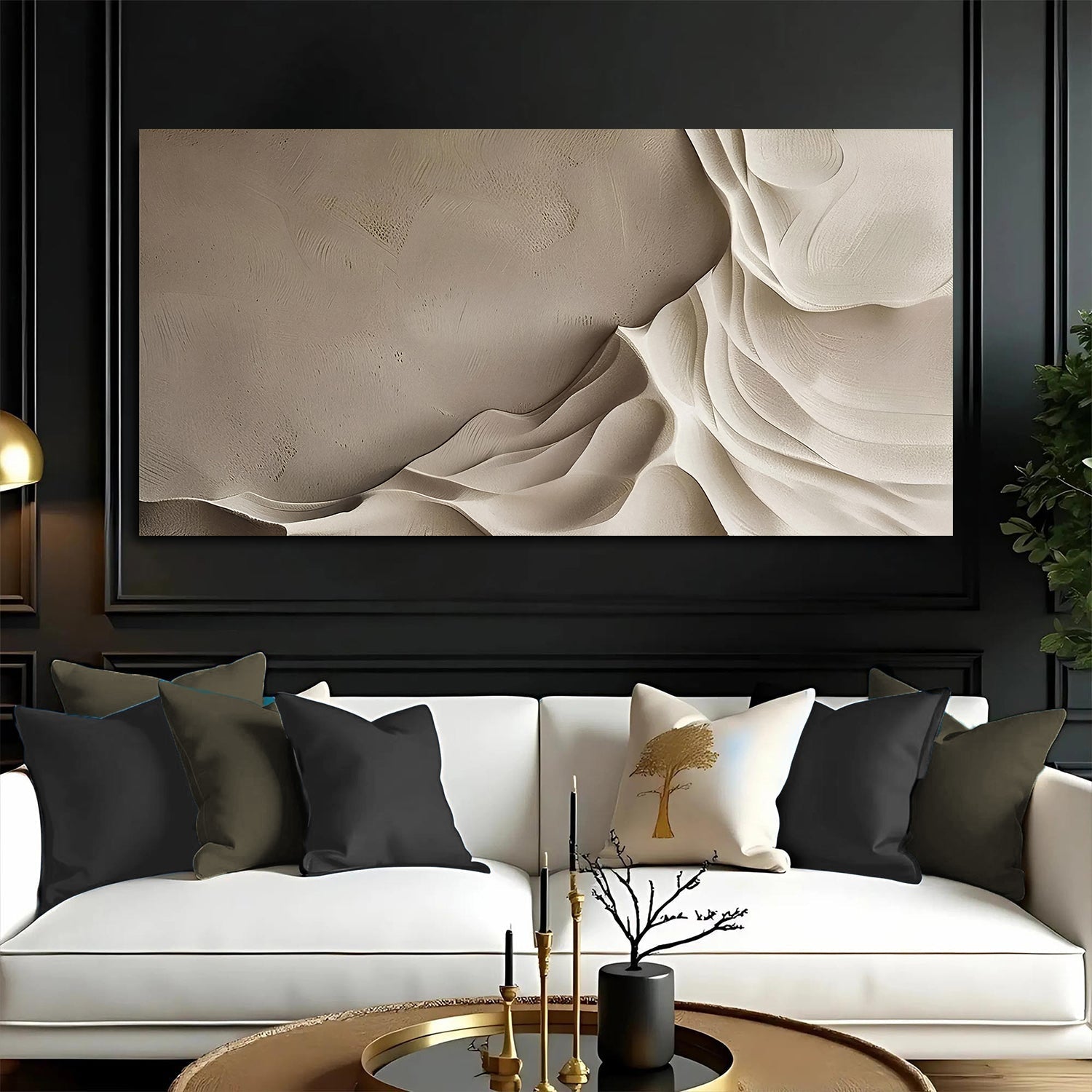 Beige Minimalist Wall Art IV-3
