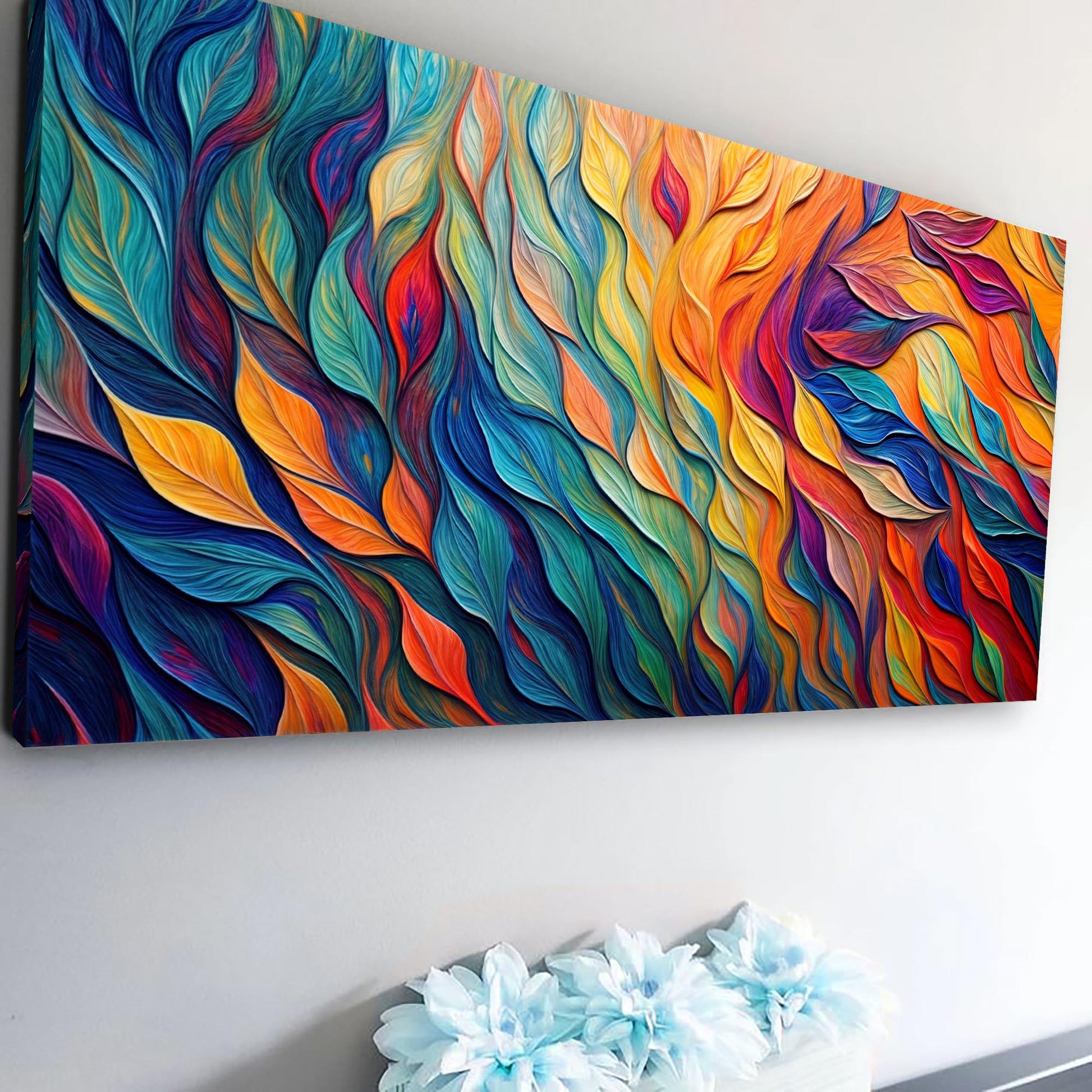 Chroma Whispers Impasto Wall Art-3