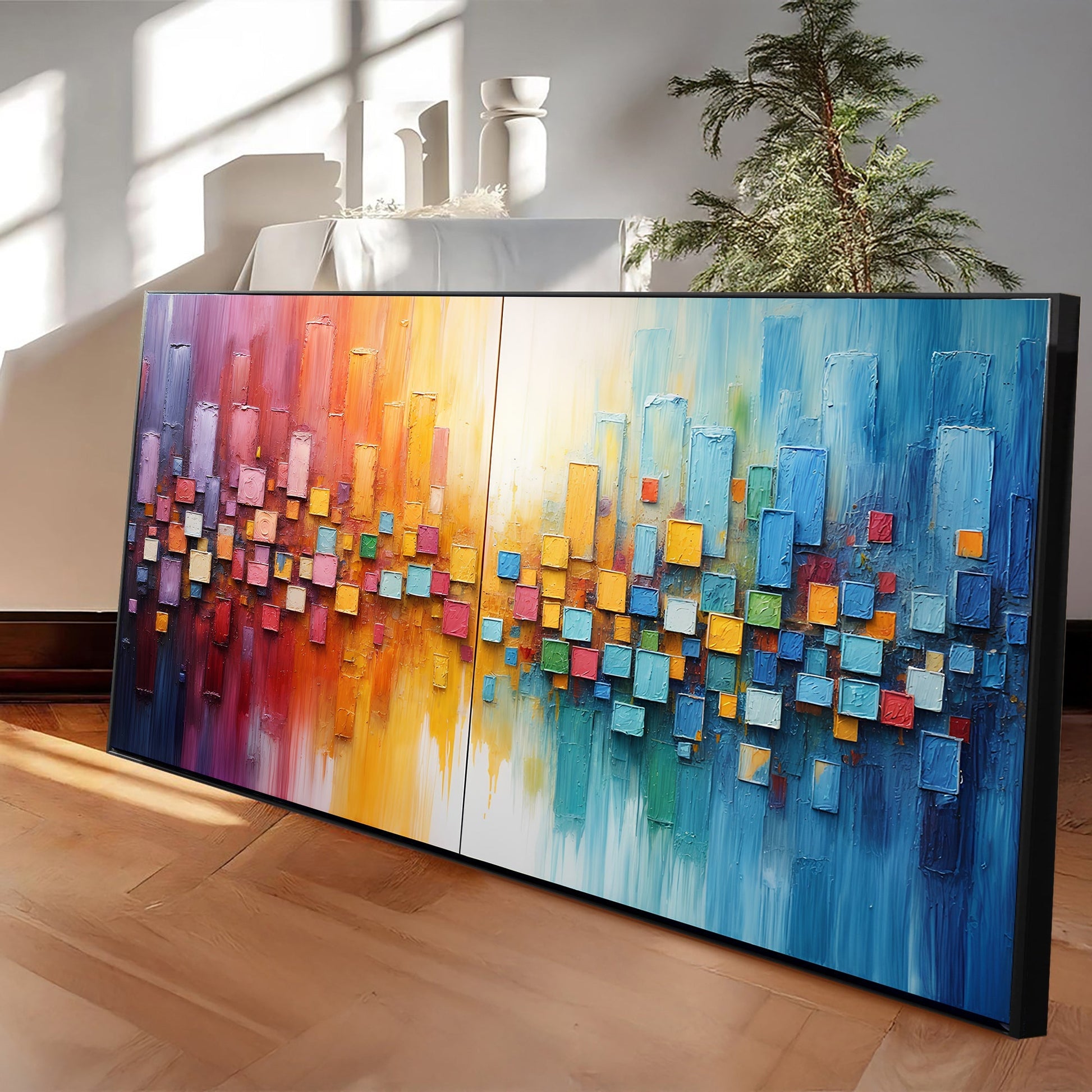 Chroma Dance Impasto Wall Art-3