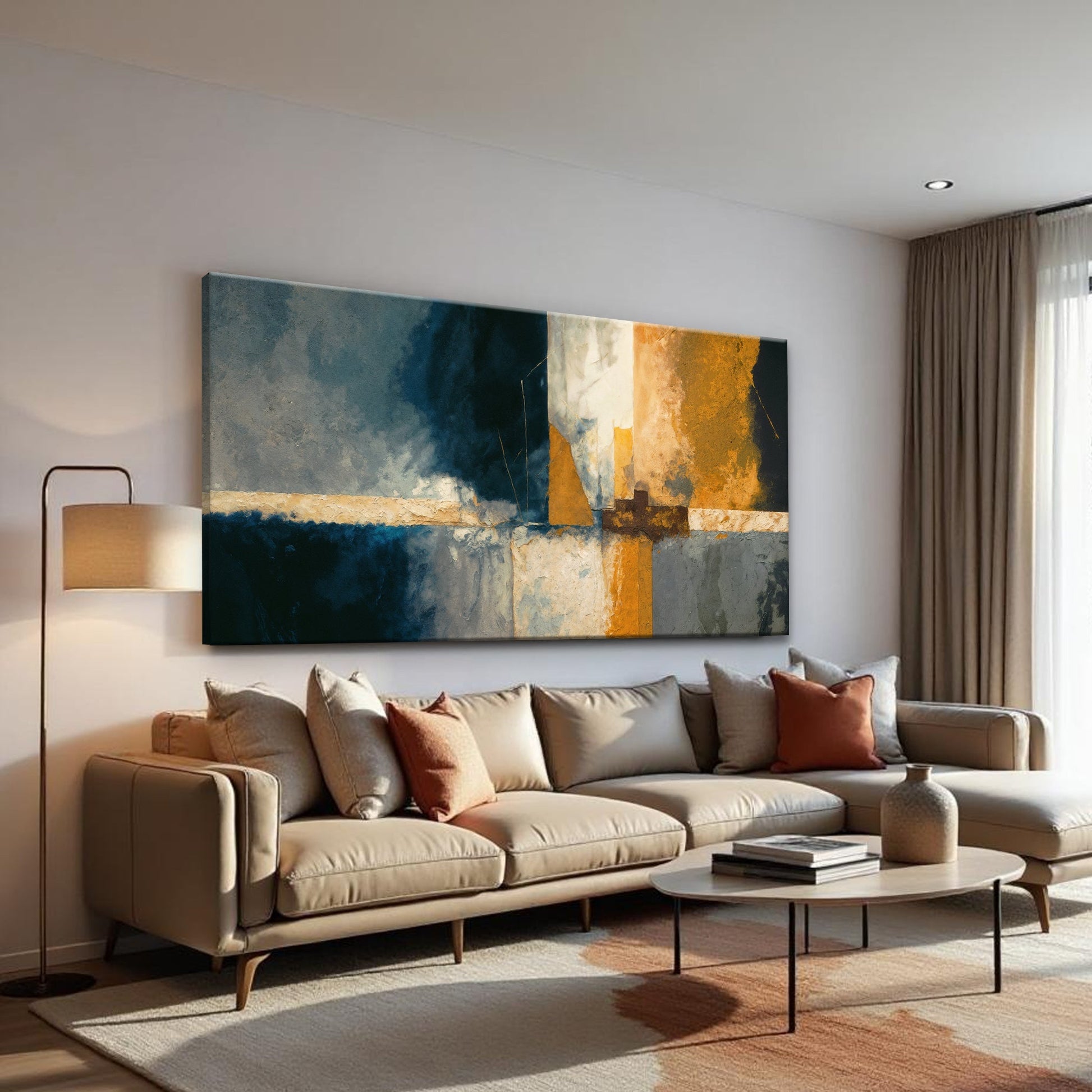Abstract Geometric Lines Wall Art-3