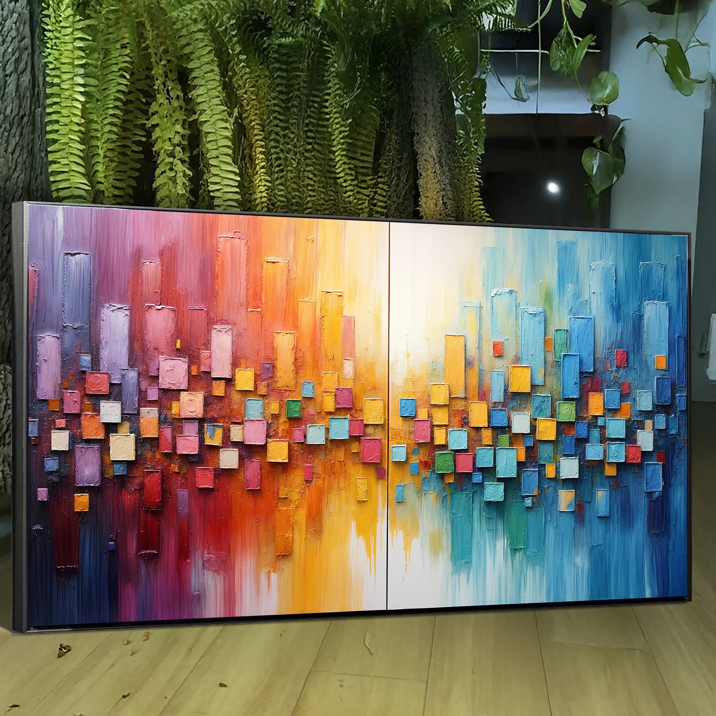 Chroma Dance Impasto Wall Art-4