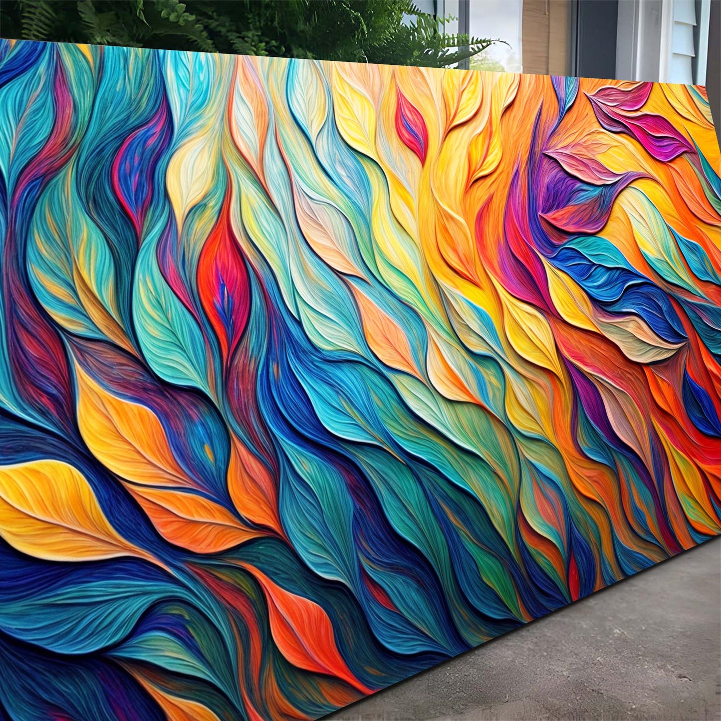 Chroma Whispers Impasto Wall Art-4