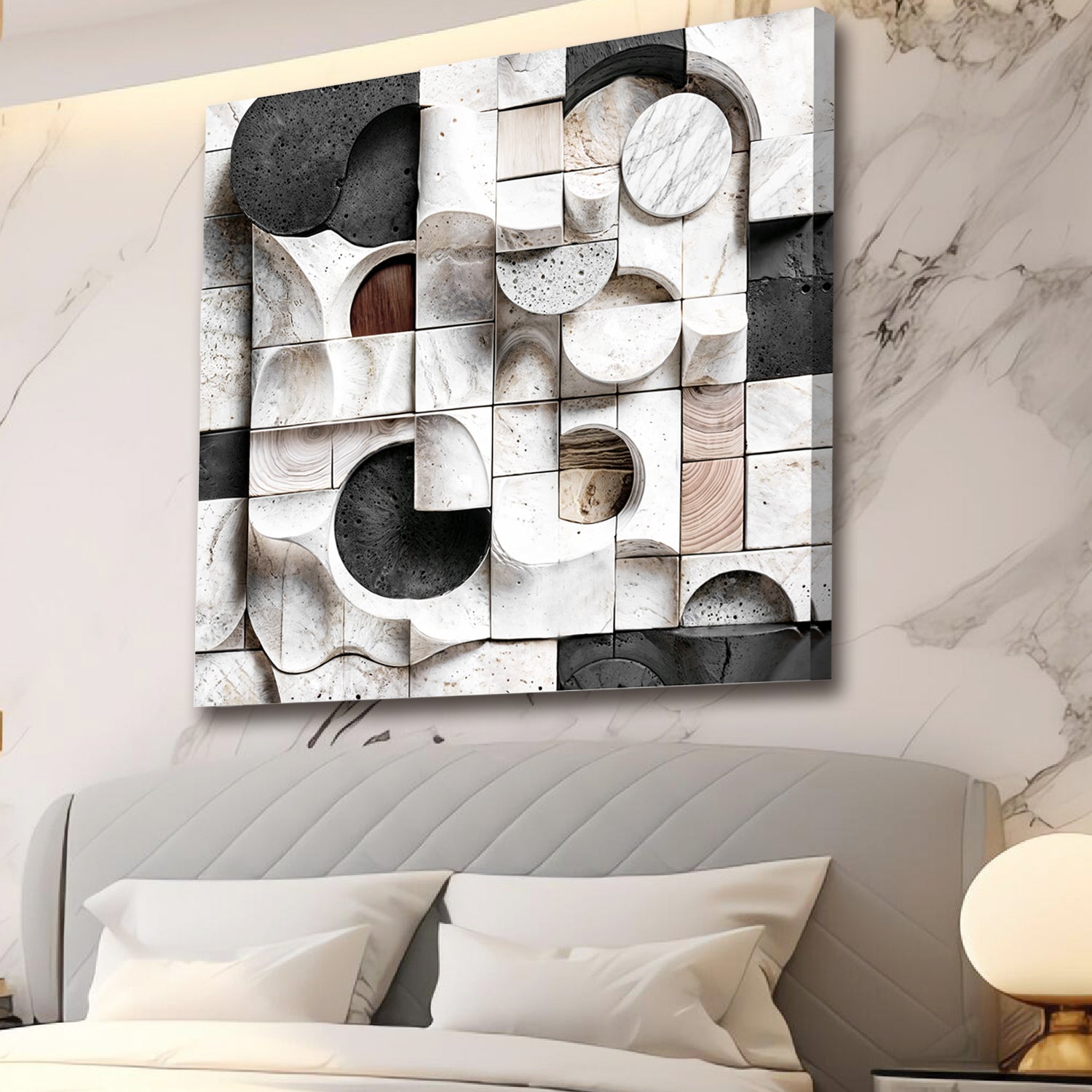 Abstract Black & White Wall Sculpture Wall Art-4