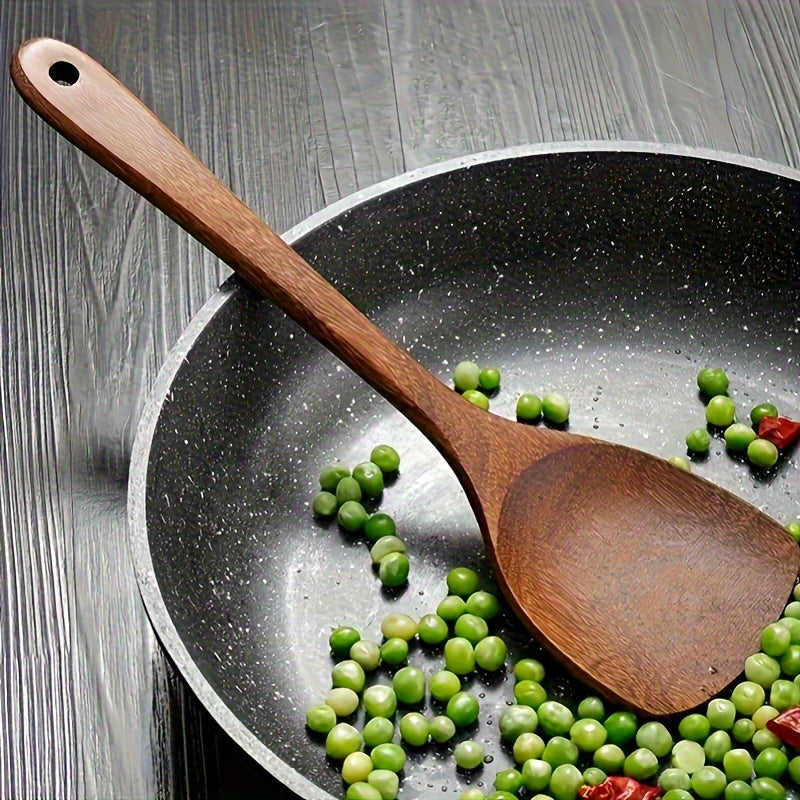 Teak Wood Cookware Set 10 Pcs Durable Kitchen Camping Essentials-1