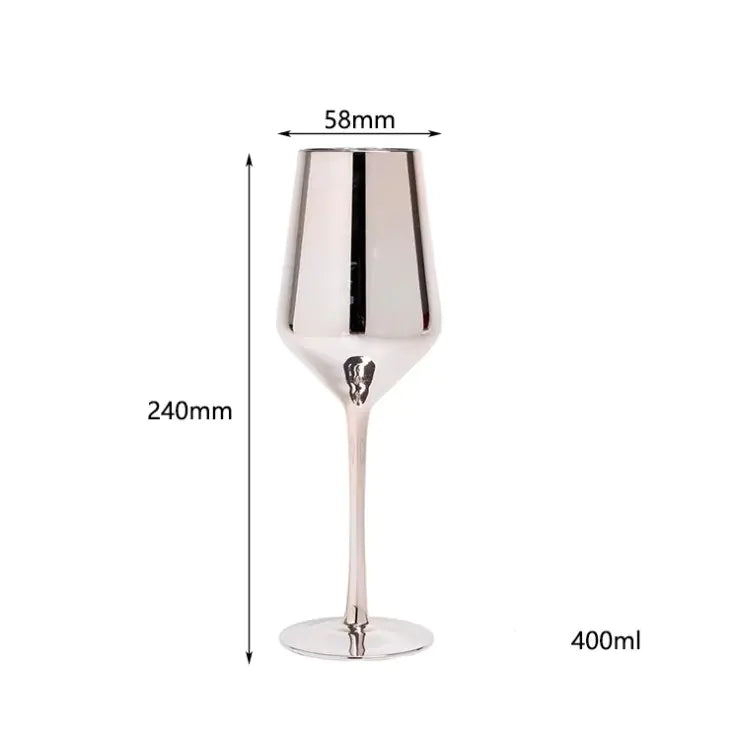 Elegante collezione di bicchieri in cristallo color oro rosa