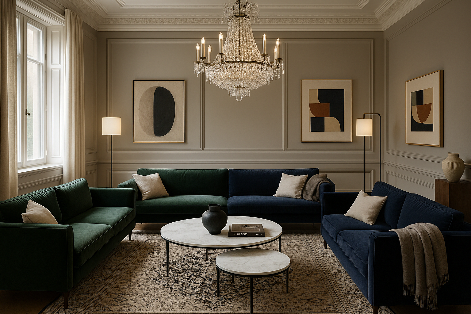 salotto elegante raffinato moderno classico contemporaneo