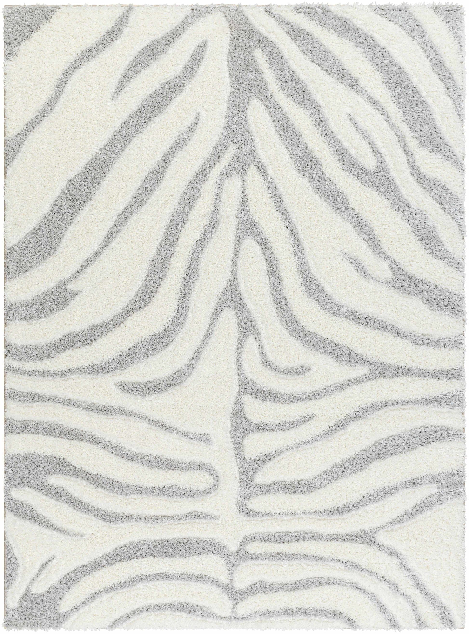Dysis Gray Zebra Print Area Rug - Promo-1