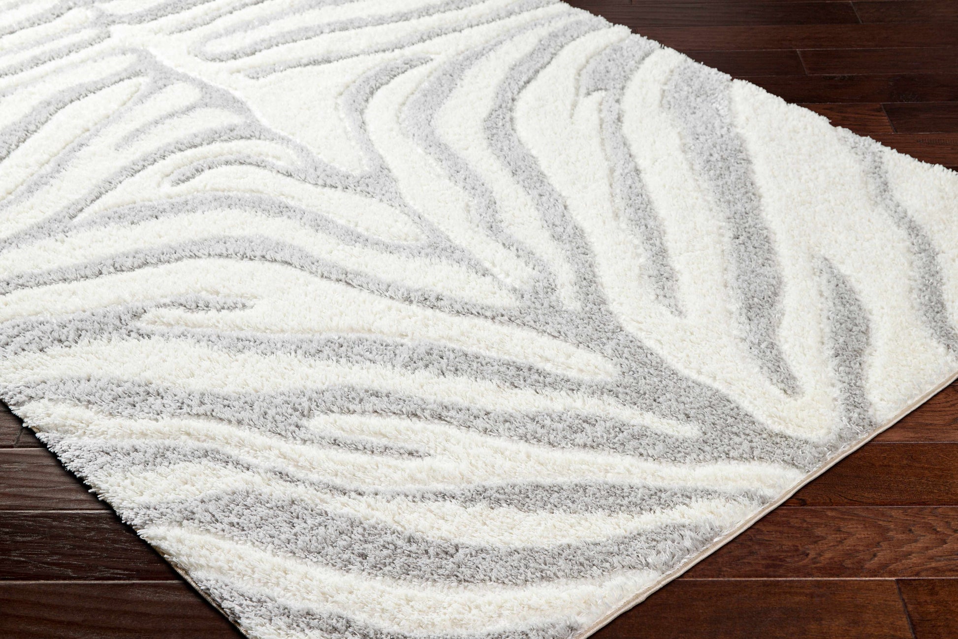 Dysis Gray Zebra Print Area Rug - Promo-2