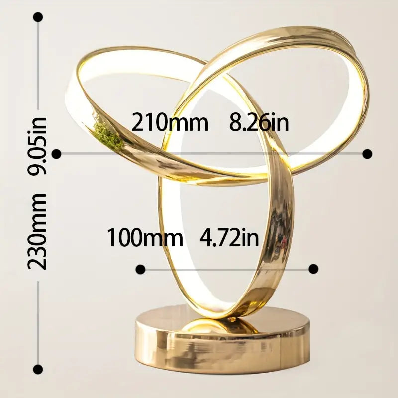 Space-themed USB Bedside Table Lamp - Golden-3