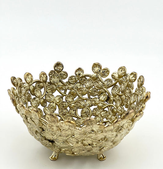 Small Leaf Bowl - Decorative Serveware | Nut Bowl | Centrepiece | Home Accent | Gold, Silver or Antique Finish-0