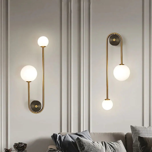 Modern Gold LED Wall Lamp: Illuminate Your Bedroom and Living Spaces with Style