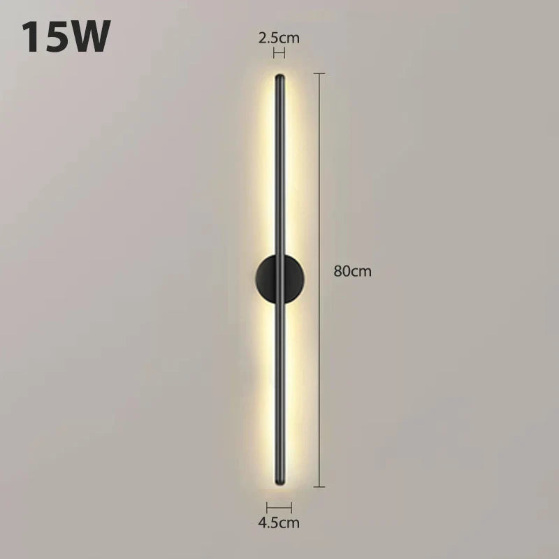Modern Black LED Wall Lamp: Stylish Home Lighting