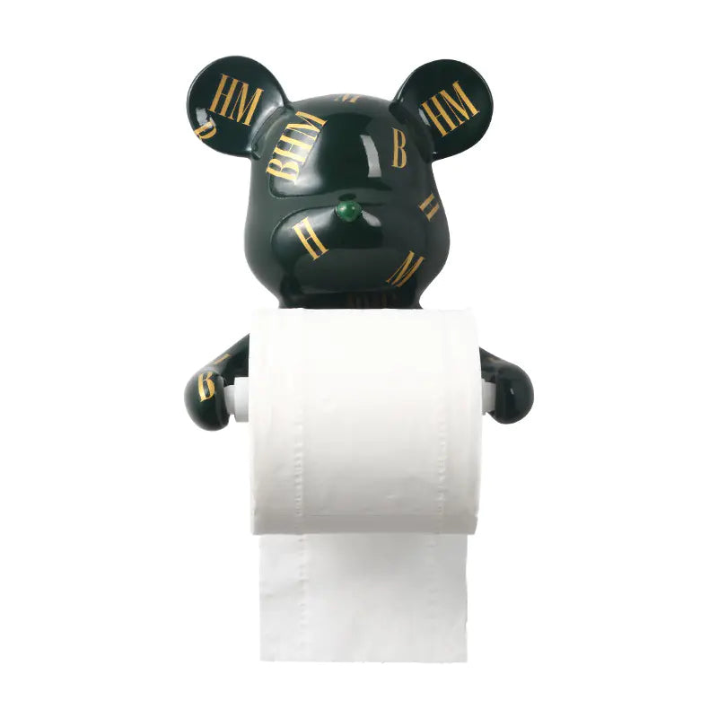 Portarotolo di carta igienica creativo a forma di orso per il bagno