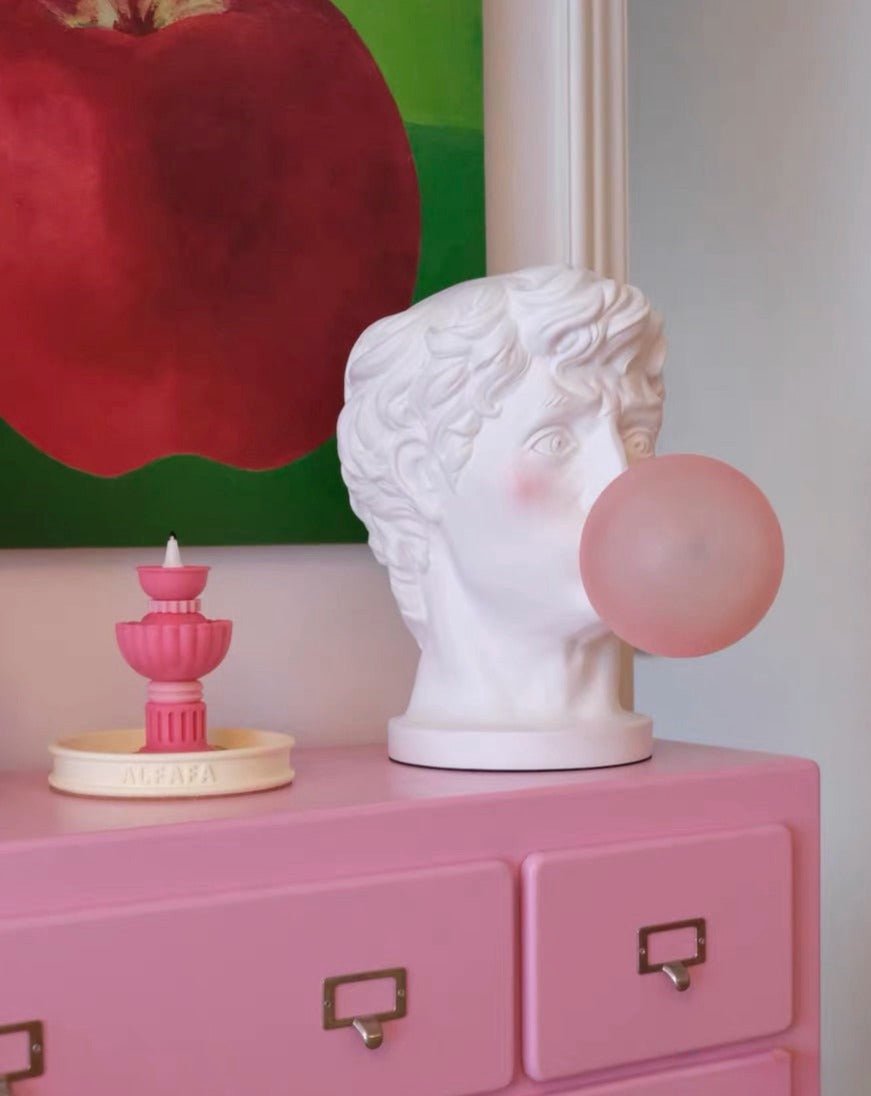 Naughty David Popping Gum – Lampada da Tavolo di Design Moderna e Divertente | Luce Decorativa per Comodino