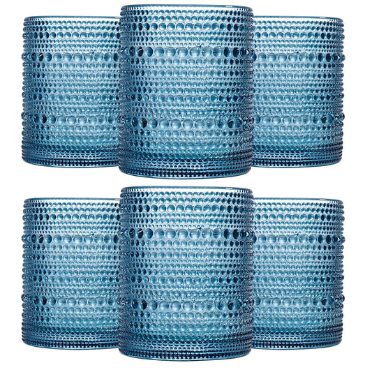 Eleganti bicchieri in zaffiro con chiodi - Set da 6